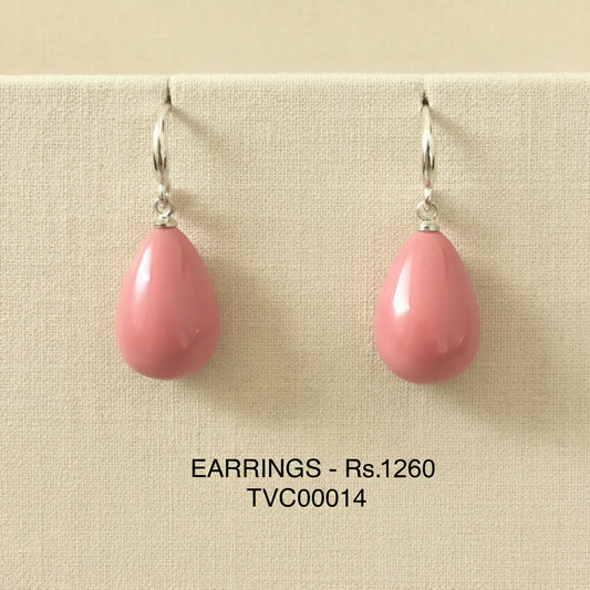 ER 14 Coral Teardrop Danglers