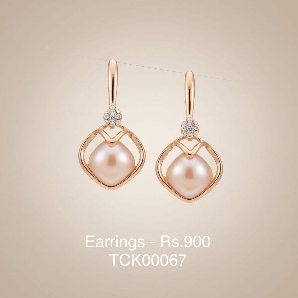 ER 67 Frosted Heart Danglers