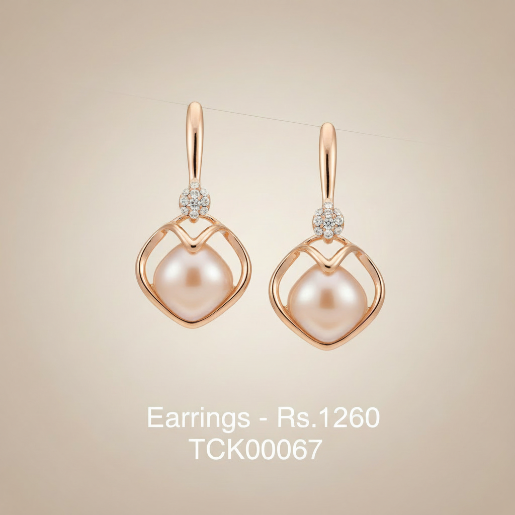 ER 67 Frosted Heart Danglers