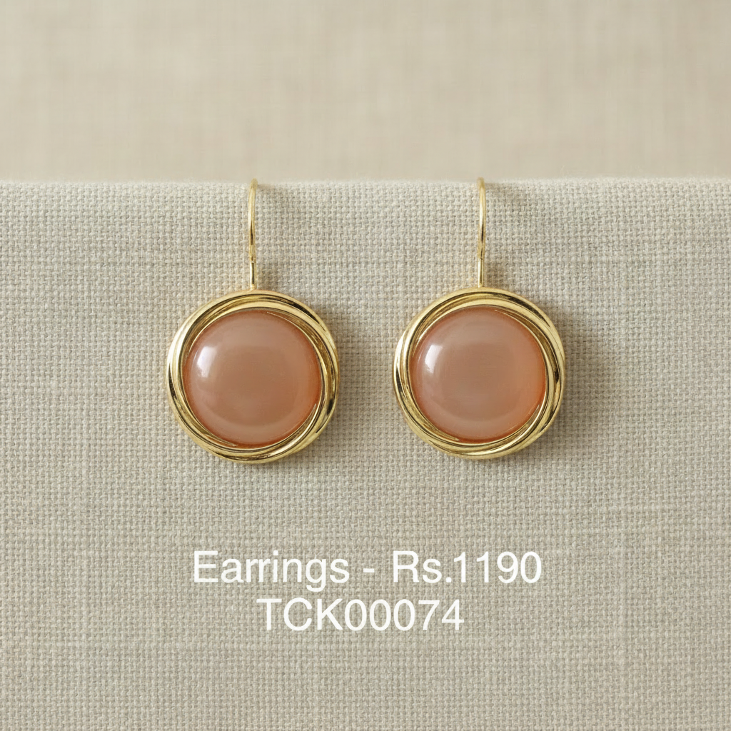 ER 74 Amber Halo Earrings