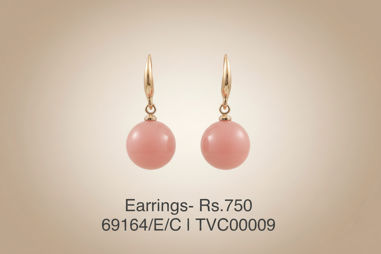 ER 9 Blush Pink Ball Earrings