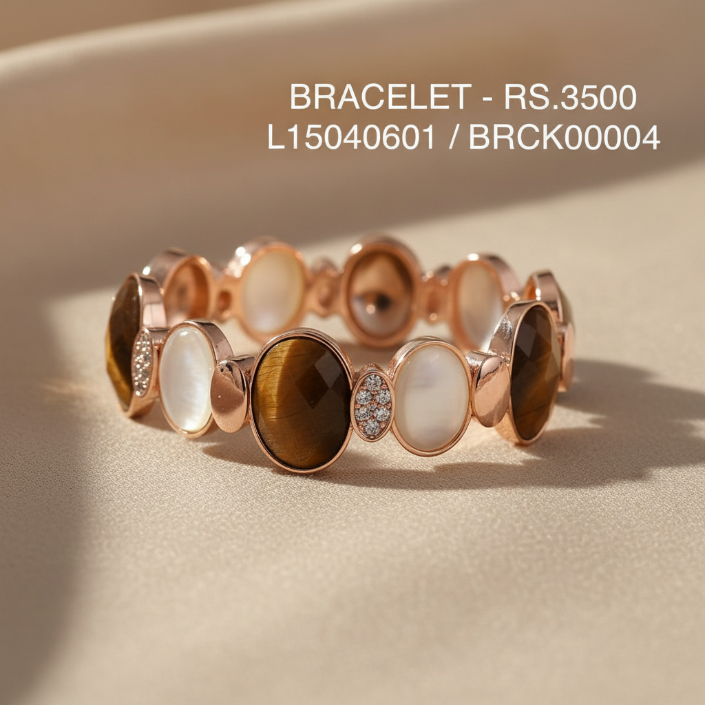 BR 4 Golden Glow Statement Bracelet
