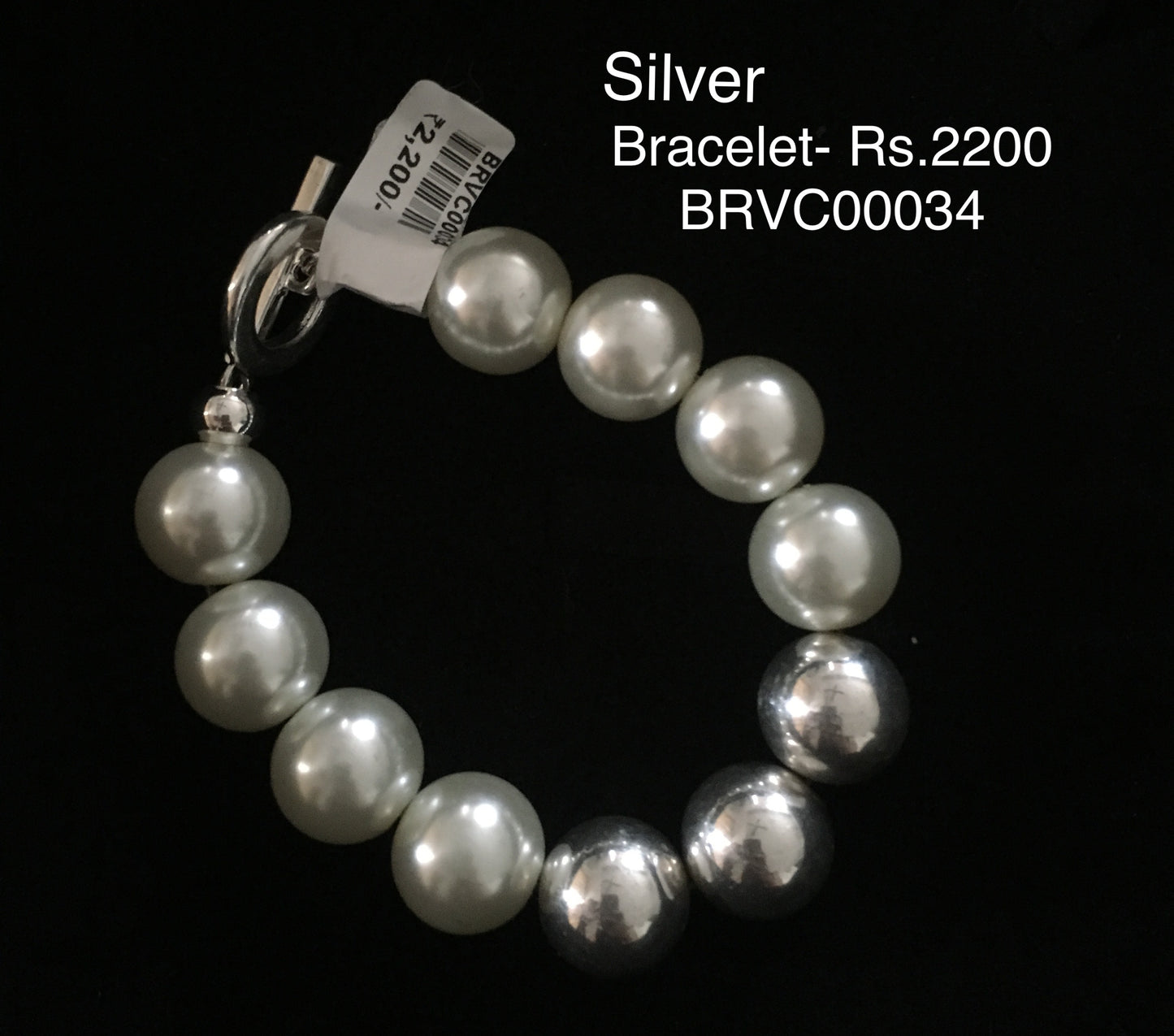BR 34 Moonlit Silver Charm Bracelet