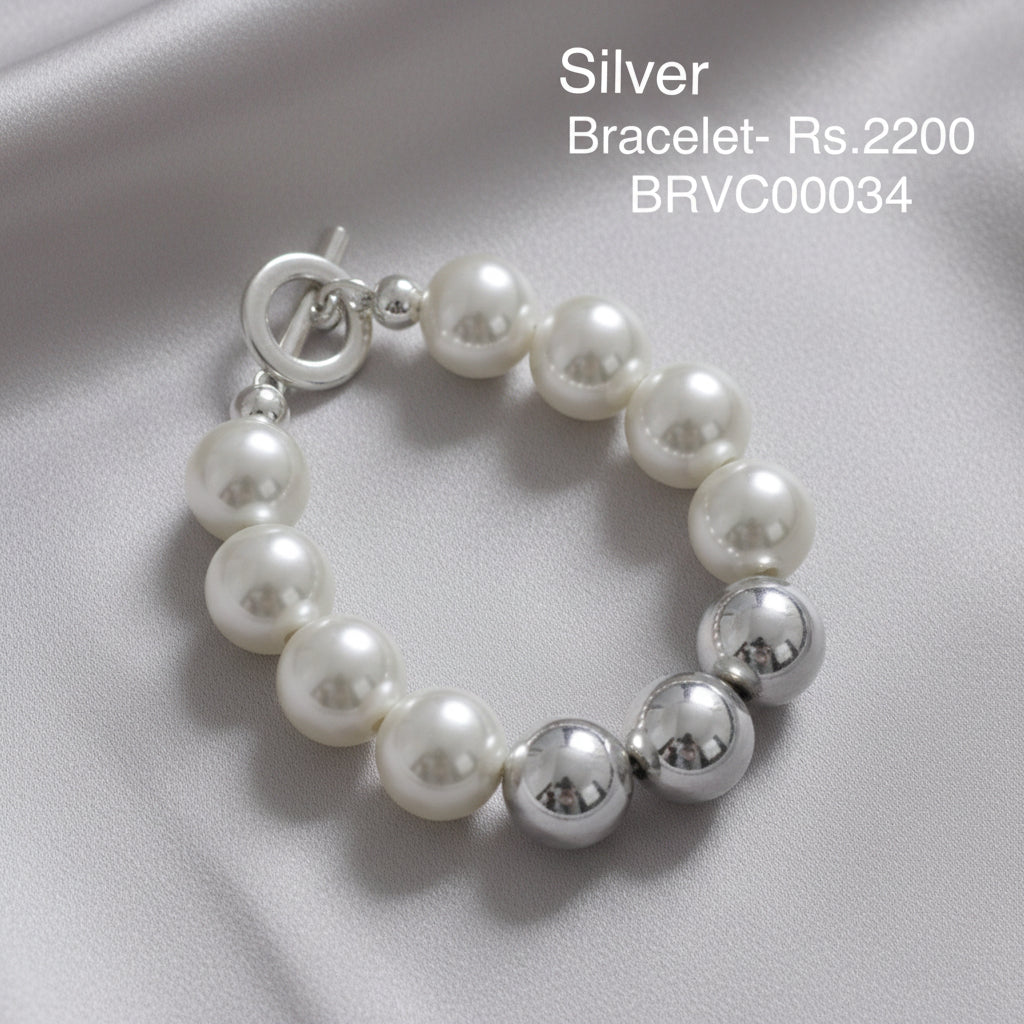 BR 34 Moonlit Silver Charm Bracelet
