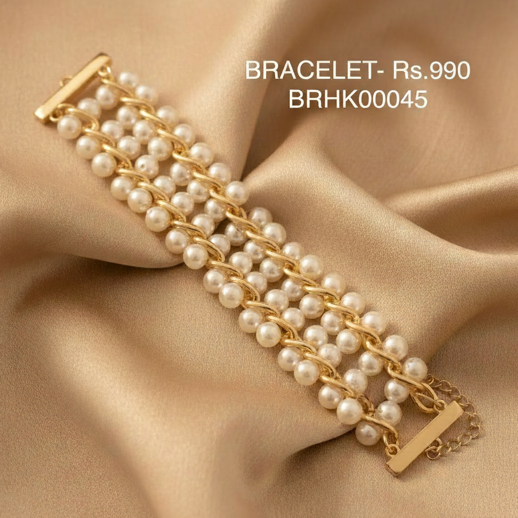 BR 45 Golden Elegance Pearl Cuff