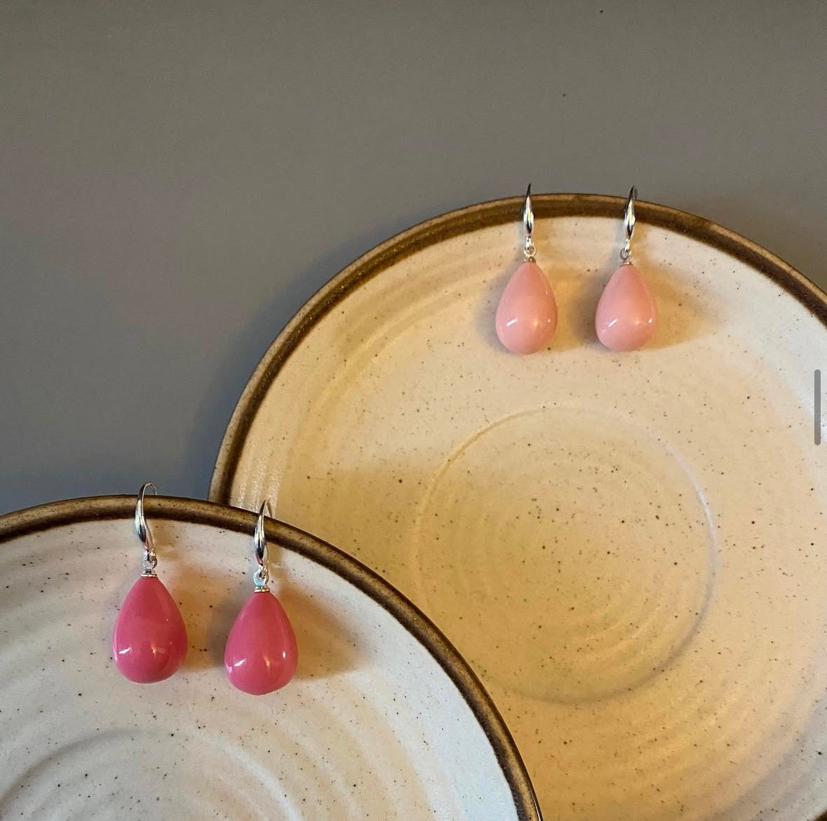 ER 14 Coral Teardrop Danglers