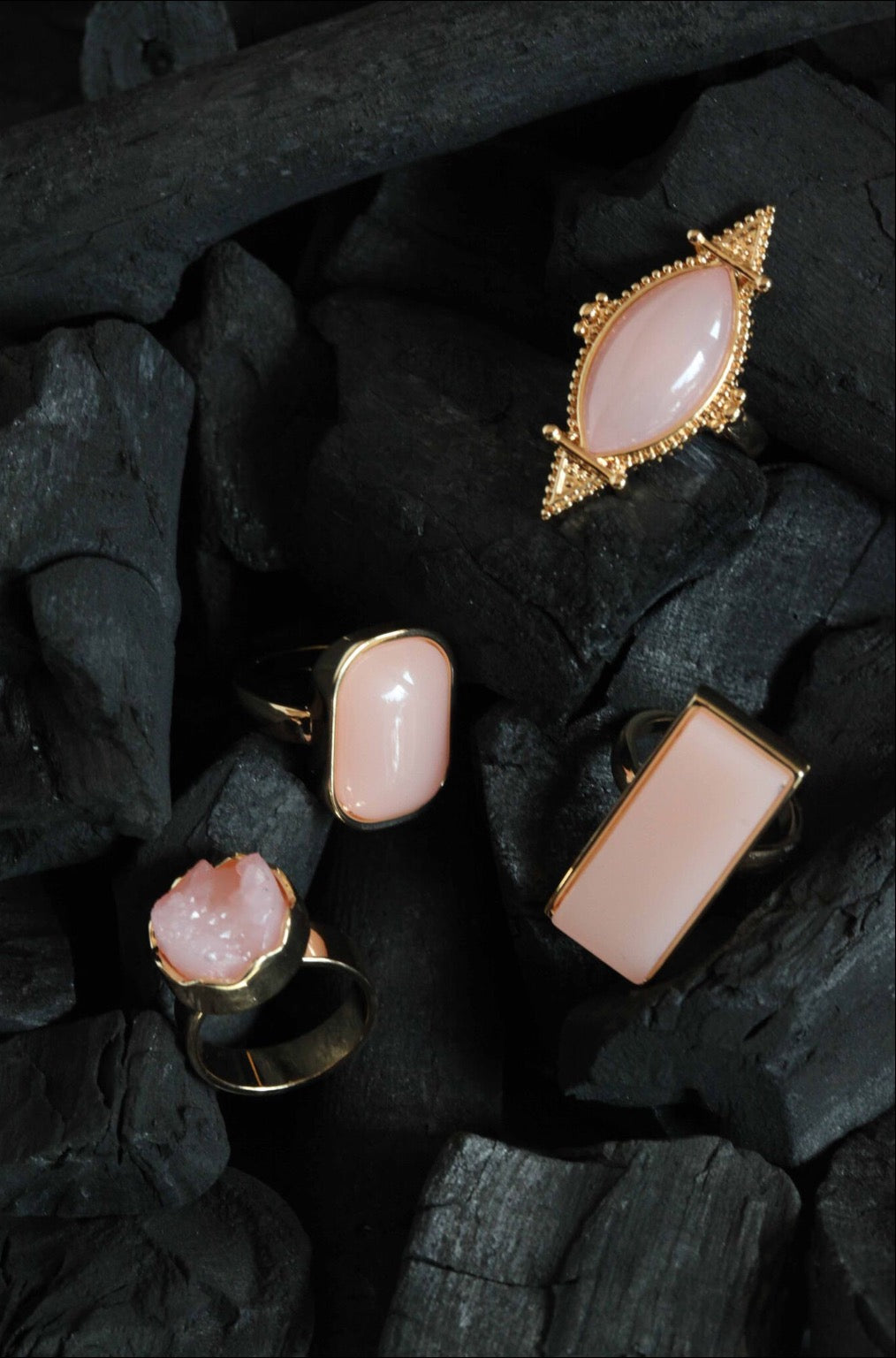 LR 56 Blush Horizon Rectangle Ring