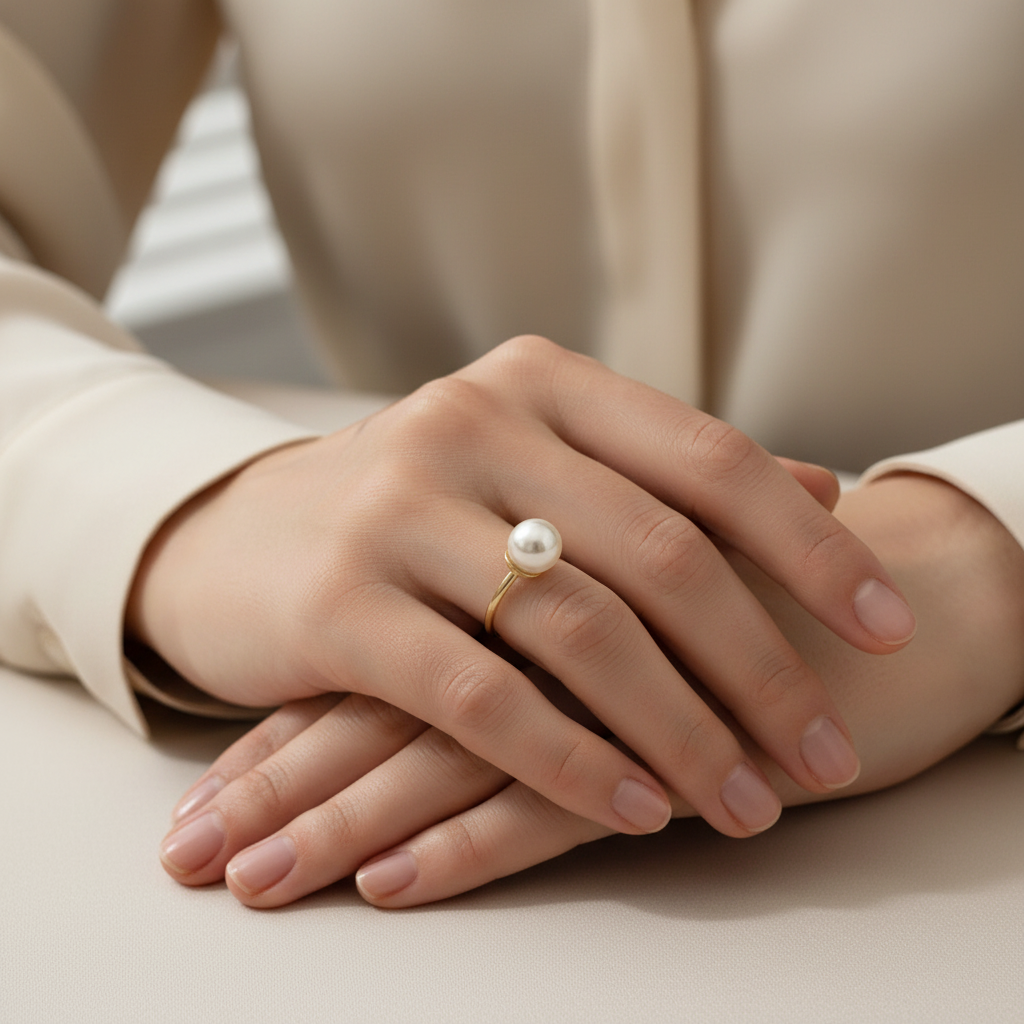 LRS 52G Luxe Pearl Ring Set - Gold