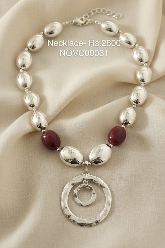 SN 31 Bold Red Stone Necklace