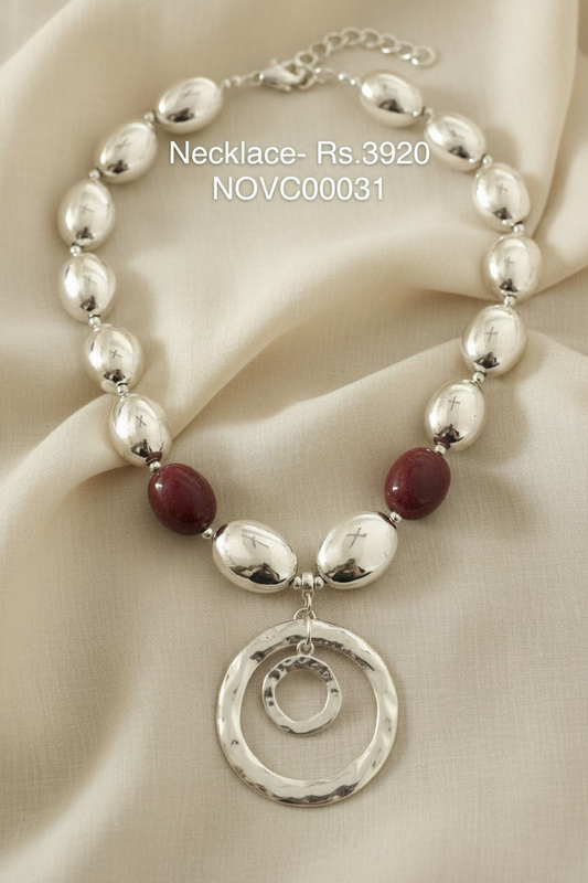 SN 31 Bold Red Stone Necklace