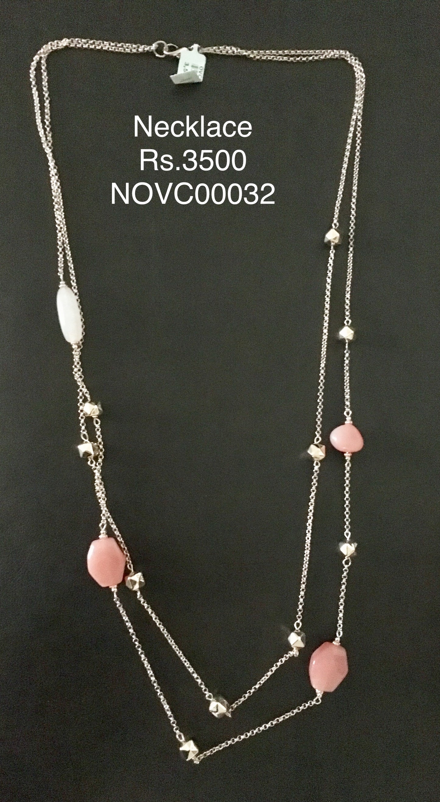SN 32 Layered Pink Pearl Necklace