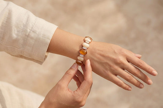 BR 4 Golden Glow Statement Bracelet