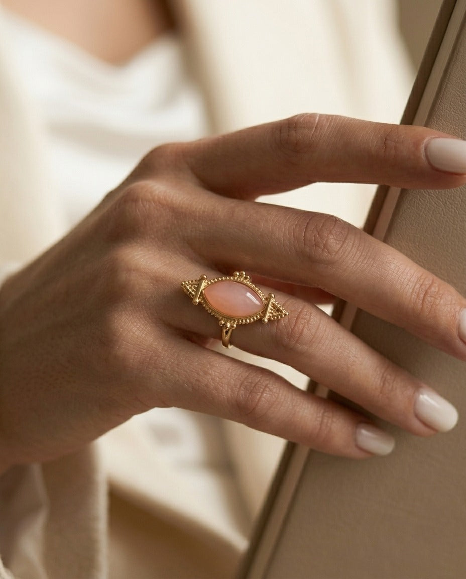 LR 54 Regal Blush Navette Ring