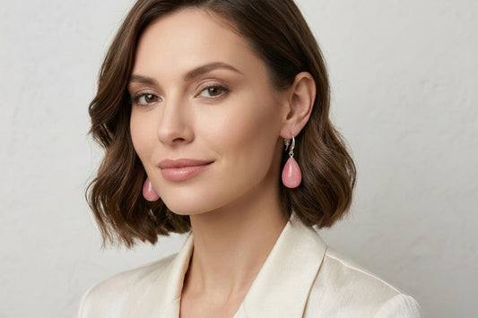 ER 14 Coral Teardrop Danglers