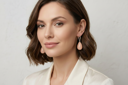 ER 15 Blush Teardrop Danglers