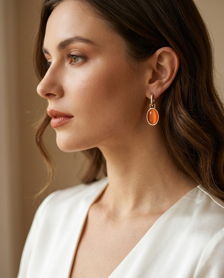 ER 71 Sunset Oval Drops