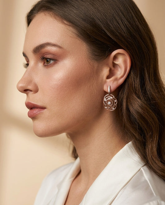 ER 83 Rosette Whirl Earrings