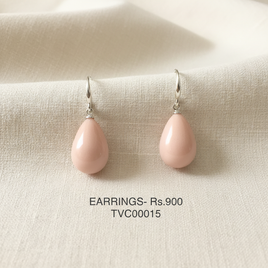 ER 15 Blush Teardrop Danglers
