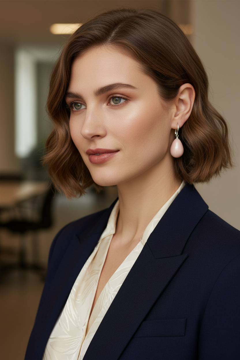 ER 15 Blush Teardrop Danglers