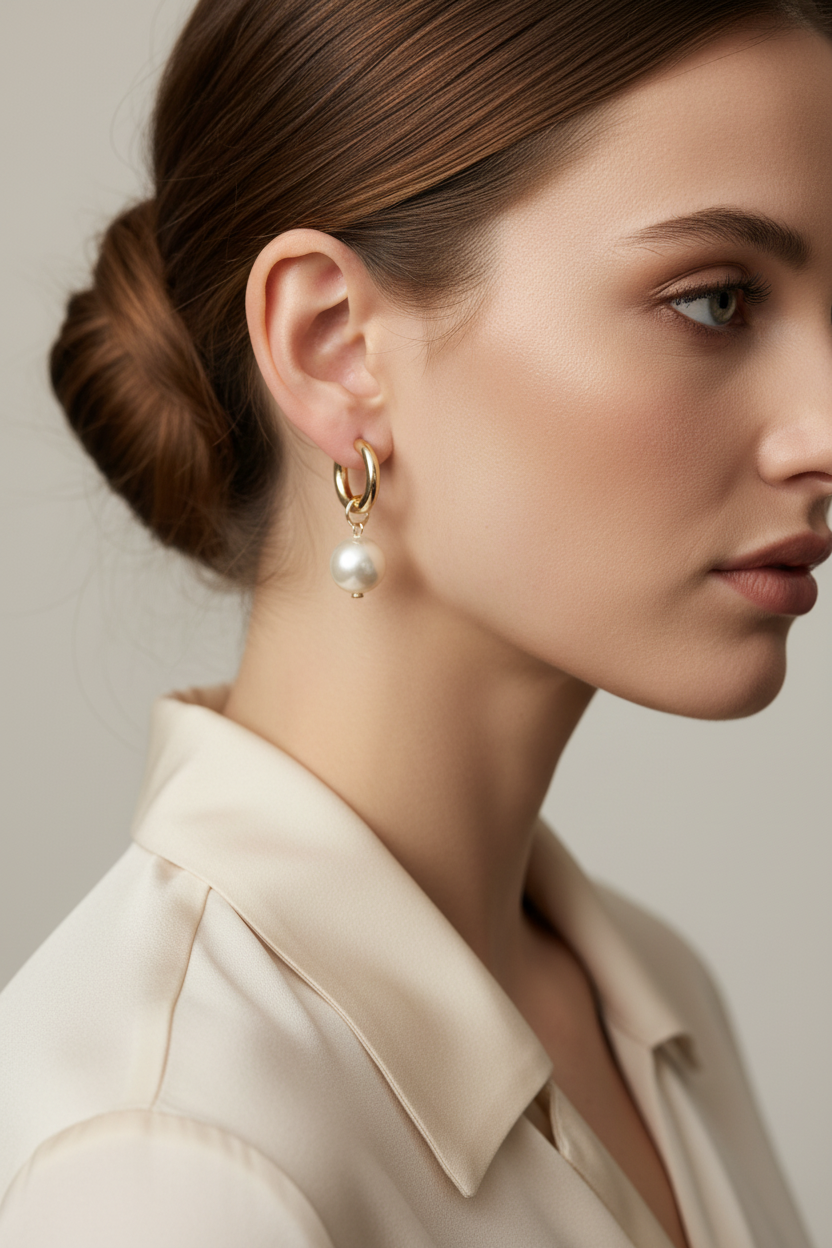 ER 46 Golden Orb Hoops