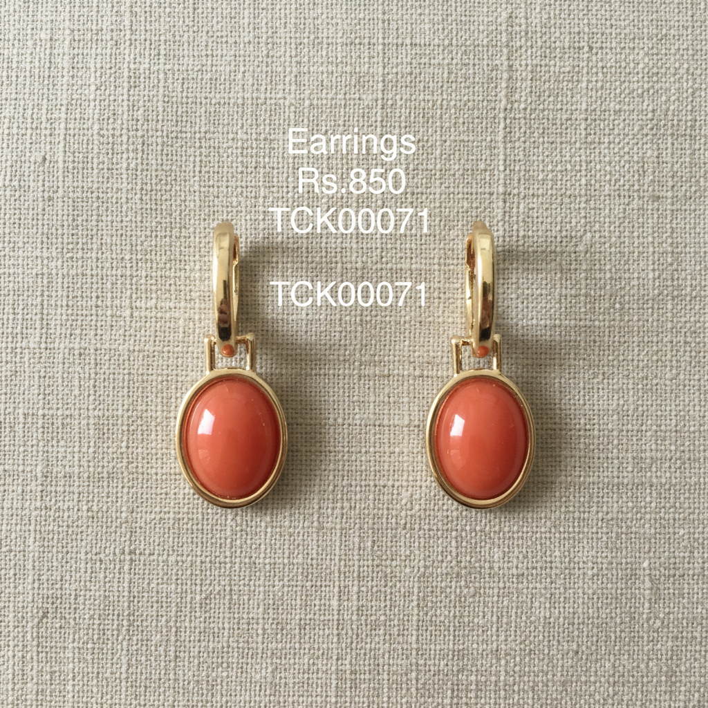 ER 71 Sunset Oval Drops