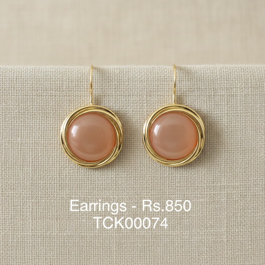 ER 74 Amber Halo Earrings