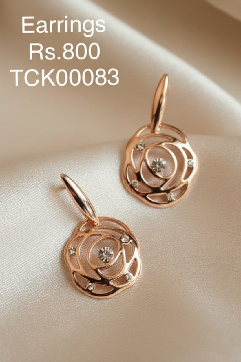 ER 83 Rosette Whirl Earrings