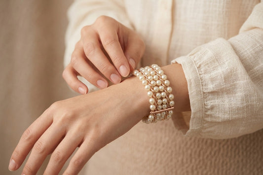 BR 45 Golden Elegance Pearl Cuff