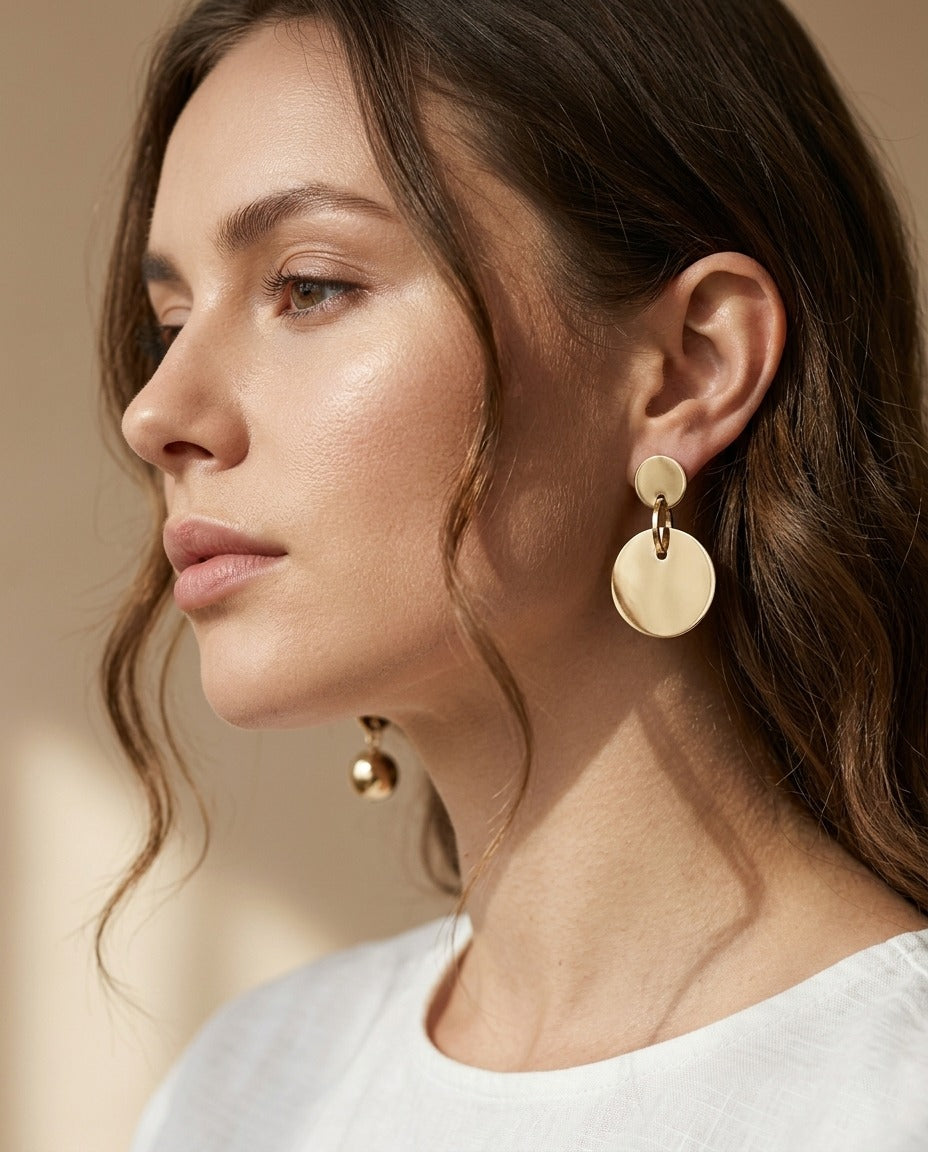 ER 84 Golden Halo Earrings