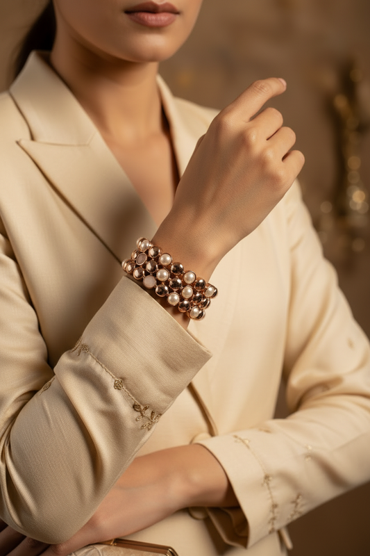 BR 2 Rosé Luxe Pearl Bracelet