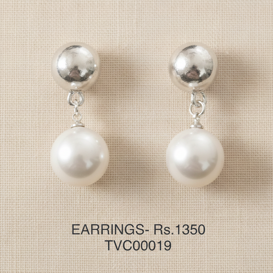 ER 10 Silver Glow Pearl Drops