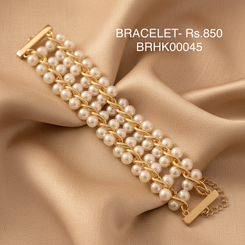 BR 45 Golden Elegance Pearl Cuff