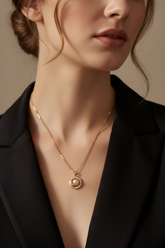 SN 39 Pearl Twist Necklace RECHECK