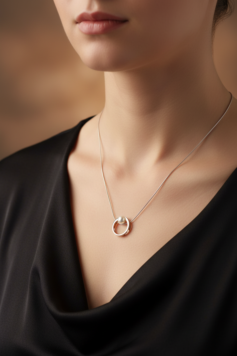 SN 59 Golden Halo Pendant Necklace